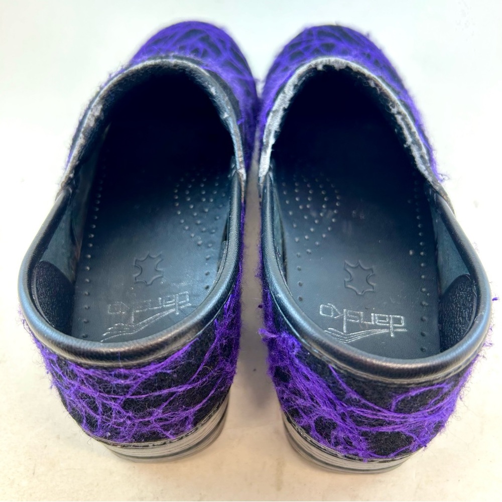 Dansko Purple Swirl Confetti Yarn Scribble Professional Stapled Clogs 38 7.5 8 - Picture 7 of 12